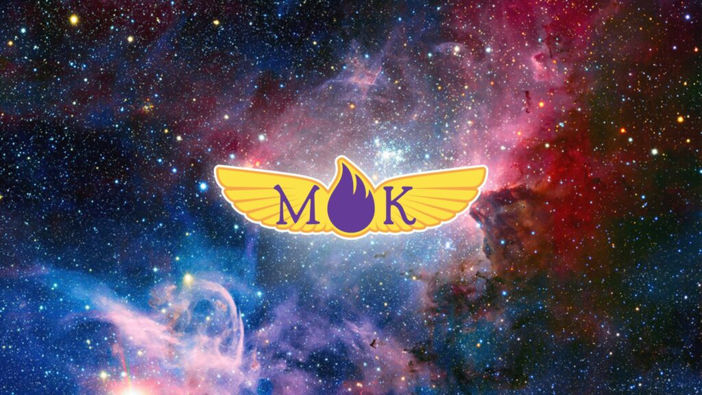 logo na tle kosmosu